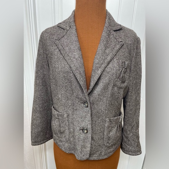 Banana Republic Jackets & Blazers - Banana Republic Brown Tweed Stretch Blazer Jacket Size 8